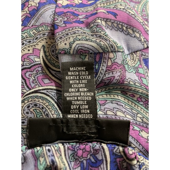 INC International Concepts Women's Blouse 3X Whimsygoth Buttons Paisley Sheer - Picture 8 of 10